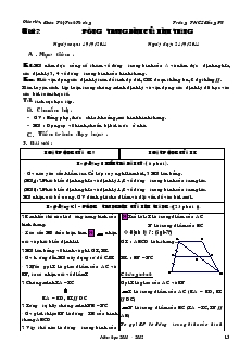 Giáo án Hình học 8 Tuần 4 Trường THCS Đồng Mĩ