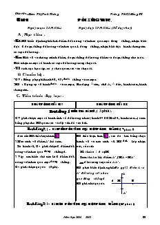 Giáo án Hình học 8 Tuần 5 Trường THCS Đồng Mĩ