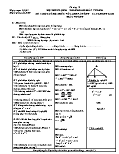 Giáo án Hình học 9 Chương I : Hệ thức lượng trong tam giác vuông