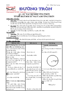 Giáo án Hình học 9 chương II : Hình tròn