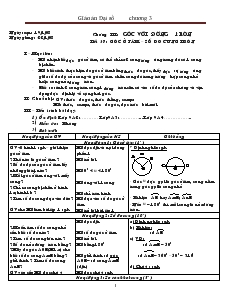 Giáo án Hình học 9 Chương III : Góc với đường tròn