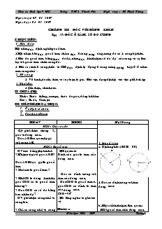 Giáo án Hình học 9 học kỳ II - Trường THCS Thanh Phú