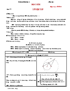 Giáo án Hình học 9 - Học kỳ II