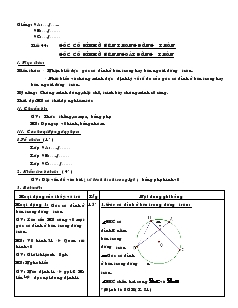 Giáo án Hình học 9 năm học 2007- 2008 - Tiết 44 : Góc có đỉnh ở bên trong đường tròn