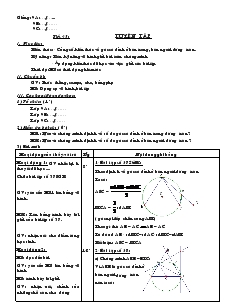 Giáo án Hình học 9 năm học 2007- 2008 - Tiết 45 : Luyện tập