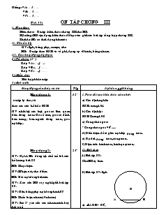 Giáo án Hình học 9 năm học 2007- 2008 - Tiết 55 : Ôn tập chương III