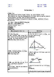 Giáo án Hình học 9 năm học 2008- 2009 - Tuần 9 - Tiết 17 : Ôn tập chương I