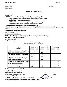 Giáo án Hình học 9 Tiết 19 : Kiểm tra chương I