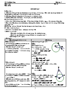 Giáo án Hình học 9 - Tiết 38 : Luyện Tập