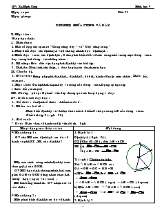 Giáo án Hình học 9 - Tiết 39 : Liên hệ giữa cung và dây