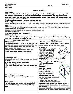 Giáo án Hình học 9 - Tiết 46 : Cung chứa góc