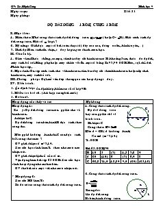 Giáo án Hình học 9 - Tiết 51 : Độ dài đường tròn, cung tròn