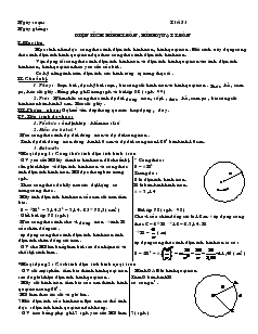 Giáo án Hình học 9 - Tiết 53 : Diện tích hình tròn , hình quạt tròn