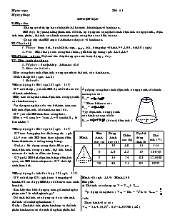 Giáo án Hình học 9 - Tiết 61 : Luyện Tập