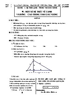 Giáo án Hình học 9 trường THCS Đoàn Thượng