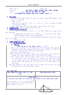 Giáo án Hình học 9 - từ tiết 1 đến tiết 18