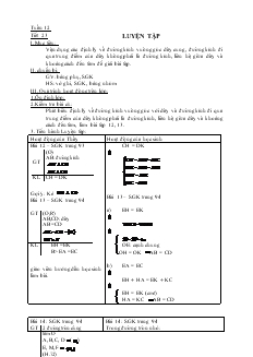 Giáo án Hình học 9 - Tuần 12 - Tiết 23 : Luyện Tập