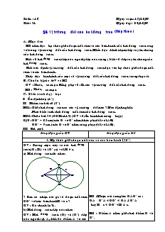 Giáo án Hình học 9 Tuần 16 năm học 2008- 2009