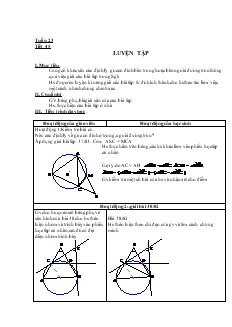Giáo án Hình học 9 - Tuần 23