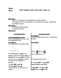 Giáo án Hình học 9- tuần 4