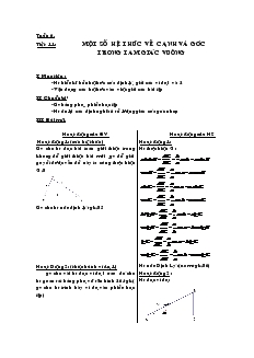 Giáo án Hình học 9 - Tuần 6