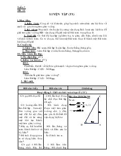 Giáo án Hình học 9 - Tuần 7 + 8