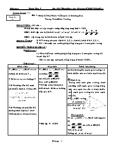 Giáo án Hình học 9 - Vũ Đình Chuyên – Trường THCS Vĩnh Tuy