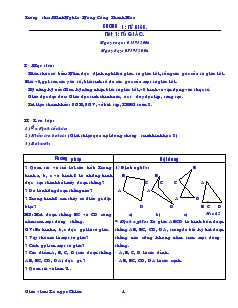 Giáo án Hình học khối 8 - Trường THCS Minh Nghĩa