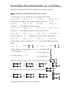 Giáo án Hình học khối 9 - Chương III: Hệ hai phương trình bậc nhất hai ẩn