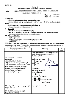 Giáo án Hình học khối 9 - Tiết 1 đến tiết 18 năm 2009