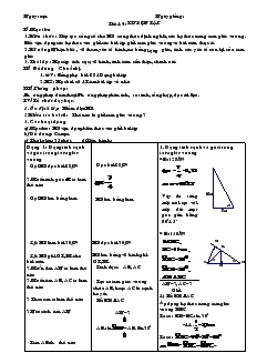 Giáo án Hình học khối 9 - Tiết 14: Luyện tập