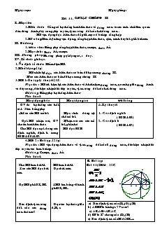 Giáo án Hình học khối 9 - Tiết 33: Ôn tập chương ii