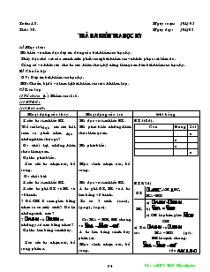 Giáo án Hình học lớp 7 Tuần 18 năm học 2008- 2009