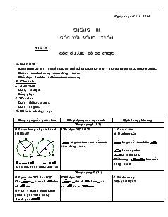 Giáo án Hình học lớp 9 - Tiêts 37 đến tiết 64