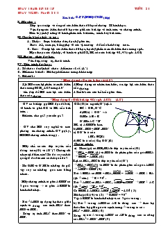 Giáo án Hình học lớp 9 - Tuần 16 - Tiết 31, 32