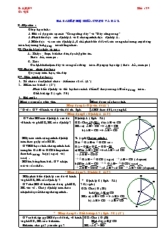 Giáo án Hình học lớp 9 - Tuần 20 - Tiết 39, 40