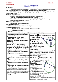 Giáo án Hình học lớp 9 - Tuần 21 - Tiết 41, 42
