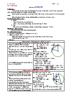 Giáo án Hình học lớp 9 - Tuần 22 - Tiết 43, 44