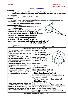 Giáo án Hình học lớp 9 - Tuần 25 - Tiết 49, 50