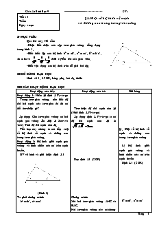 Giáo án Hình học lớp 9