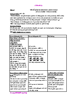 Giáo án môn Hình học khối 9 - Chương I - Tiết 5: Tỉ số lượng giác của góc nhọn