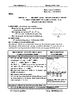 Giáo án môn Hình học khối 9 - Tiết 1 đến tiết 10