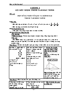 Giáo án môn Hình học khối 9 - Tiết 1 đến tiết 35