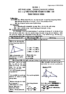 Giáo án môn Hình học khối 9 - Tiết 1 đến tiết 65