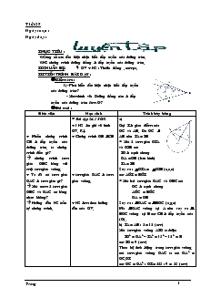 Giáo án môn Hình học khối 9 - Tiết 27: Luyện tập