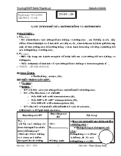 Giáo án môn Hình học khối 9 - Tiết 33, 34: Vị trí tương đối của đường thẳng và đường tròn