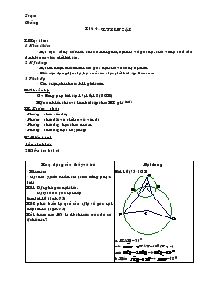 Giáo án môn Hình học khối 9 - Tiết 41 đến tiết 44