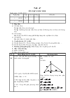 Giáo án môn Hình học khối 9 - Tiết 67, 68