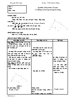 Giáo án môn Hình học khối 9 - Trường THCS Phúc Đồng