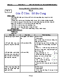 Giáo án môn Hình học khối 9 - Trường THCS Vĩnh Tuy